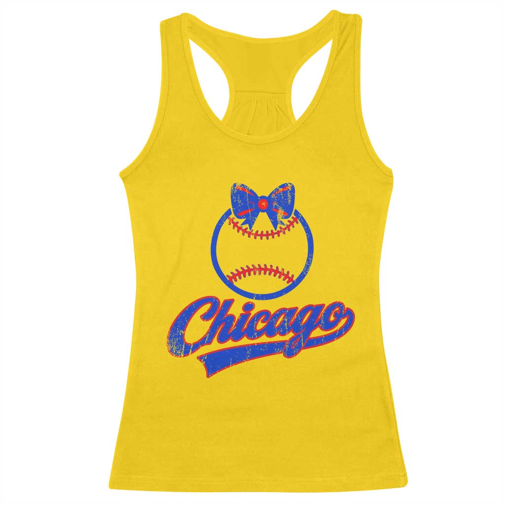 Chicago Coquette Bow Racerback Tank Top Cute Girls Kids Women Baseball Fans TS10 Daisy Print Your Wear