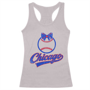 Chicago Coquette Bow Racerback Tank Top Cute Girls Kids Women Baseball Fans TS10 Ice Gray Print Your Wear