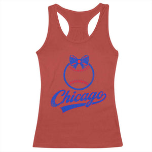 Chicago Coquette Bow Racerback Tank Top Cute Girls Kids Women Baseball Fans TS10 Red Print Your Wear