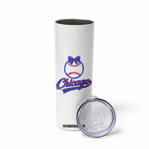 Chicago Coquette Bow Skinny Tumbler Cute Girls Kids Women Baseball Fans TS10 Print Your Wear