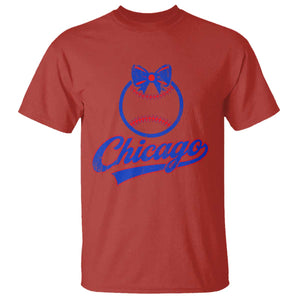 Chicago Coquette Bow T Shirt Cute Girls Kids Women Baseball Fans TS10 Red Print Your Wear