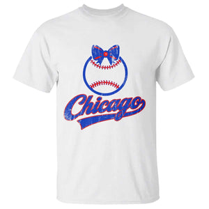 Chicago Coquette Bow T Shirt Cute Girls Kids Women Baseball Fans TS10 White Print Your Wear