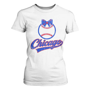 Chicago Coquette Bow T Shirt For Women Cute Girls Kids Women Baseball Fans TS10 White Print Your Wear