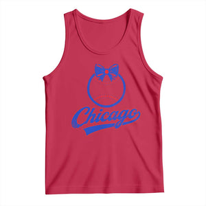 Chicago Coquette Bow Tank Top Cute Girls Kids Women Baseball Fans TS10 Red Print Your Wear