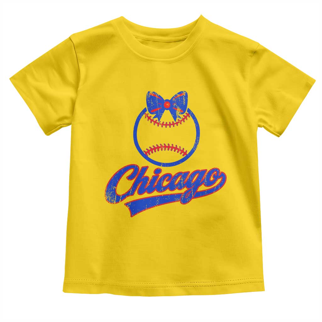 Chicago Coquette Bow Toddler T Shirt Cute Girls Kids Women Baseball Fans TS10 Daisy Print Your Wear