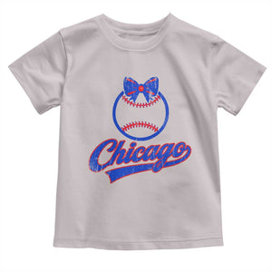 Chicago Coquette Bow Toddler T Shirt Cute Girls Kids Women Baseball Fans TS10 Ice Gray Print Your Wear