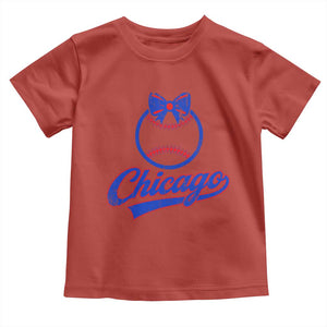 Chicago Coquette Bow Toddler T Shirt Cute Girls Kids Women Baseball Fans TS10 Red Print Your Wear