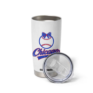 Chicago Coquette Bow Tumbler Cup Cute Girls Kids Women Baseball Fans TS10 Print Your Wear