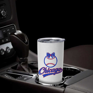 Chicago Coquette Bow Tumbler Cup Cute Girls Kids Women Baseball Fans TS10 Print Your Wear