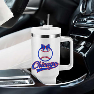 Chicago Coquette Bow Tumbler With Handle Cute Girls Kids Women Baseball Fans TS10 Print Your Wear