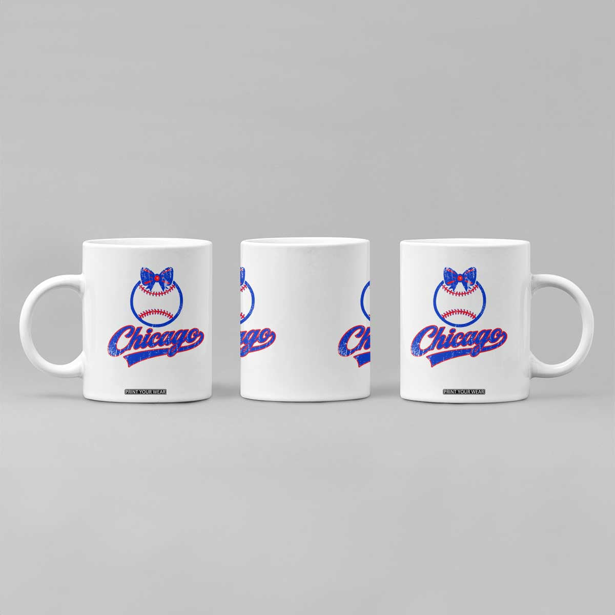 Chicago Coquette Bow Coffee Mug Cute Girls Kids Women Baseball Fans TS10 Print Your Wear