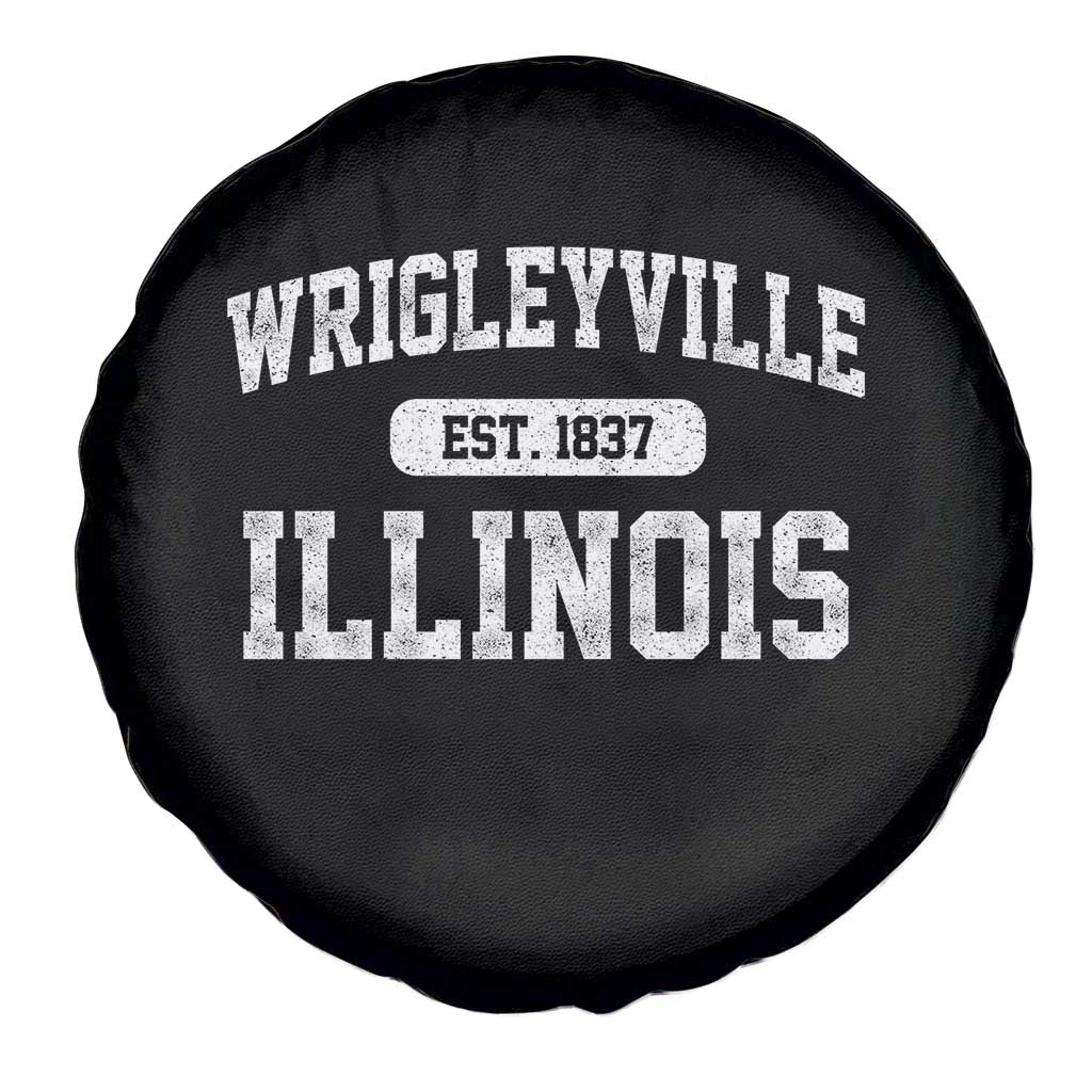 Wrigleyville Illinois Spare Tire Cover Vintage Chicago Classic Distressed Baseball Fan Gift TS10 Print Your Wear