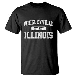 Wrigleyville Illinois T Shirt Vintage Chicago Classic Distressed Baseball Fan Gift TS10 Black Print Your Wear