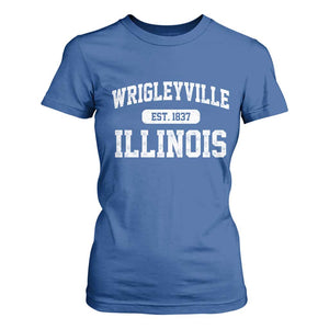 Wrigleyville Illinois T Shirt For Women Vintage Chicago Classic Distressed Baseball Fan Gift TS10 Royal Blue Print Your Wear