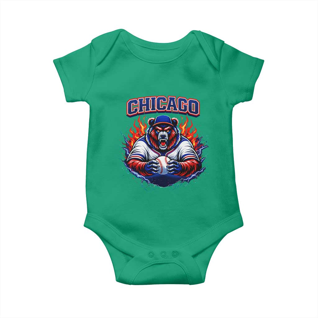 Vintage Chicago Baby Onesie Retro Baseball Fans TS10 Irish Green Print Your Wear