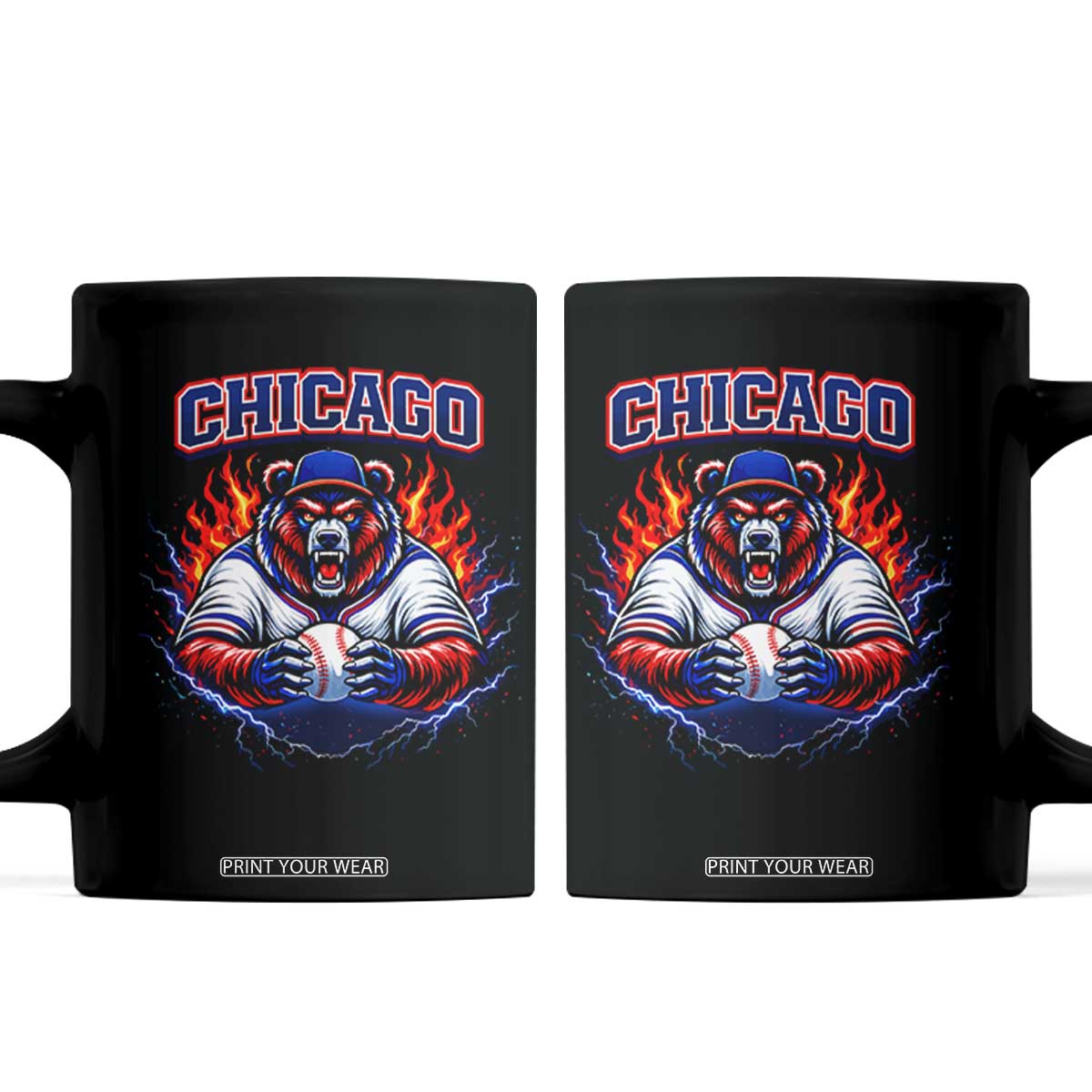 Vintage Chicago Coffee Mug Retro Baseball Fans TS10 Black Print Your Wear