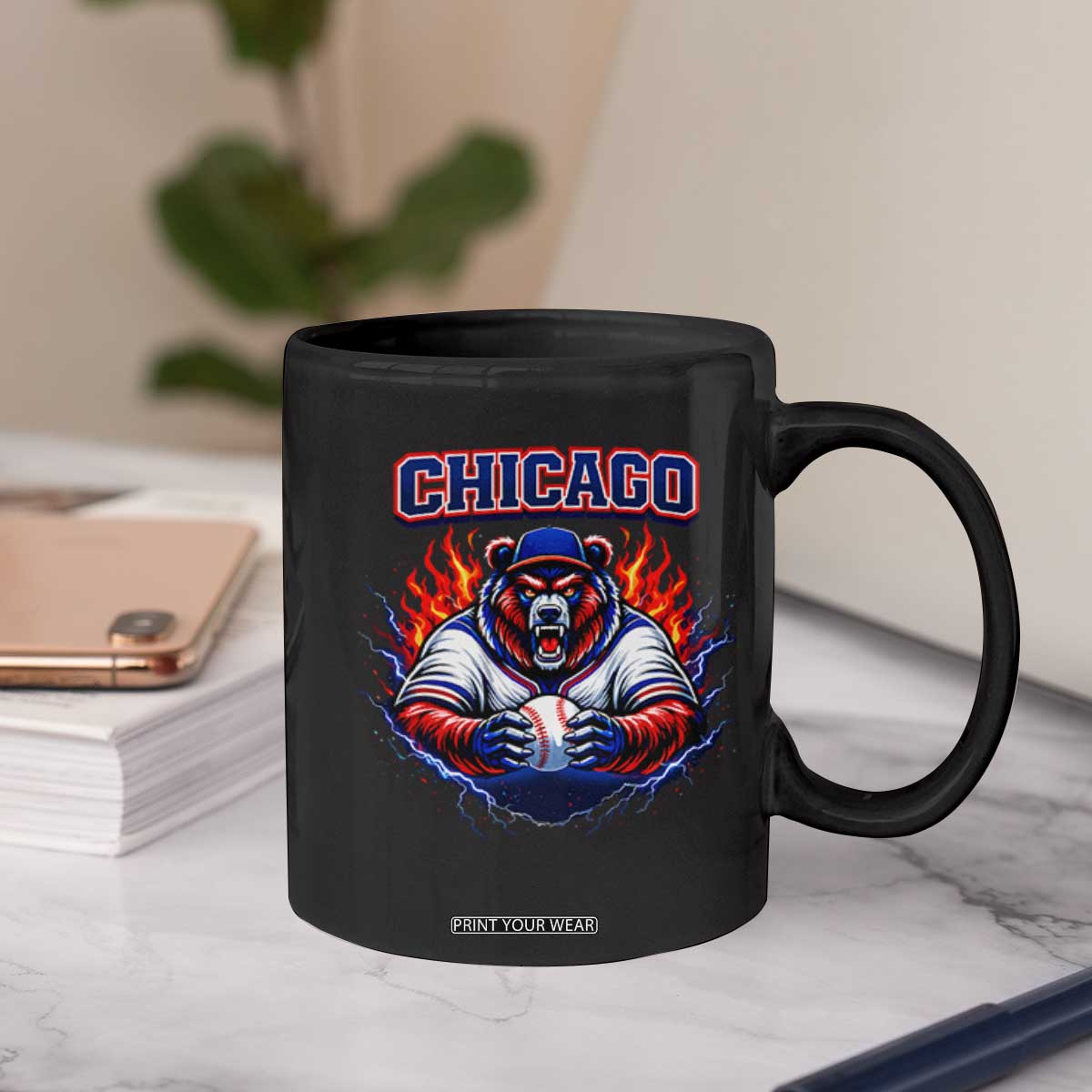 Vintage Chicago Coffee Mug Retro Baseball Fans TS10 Print Your Wear