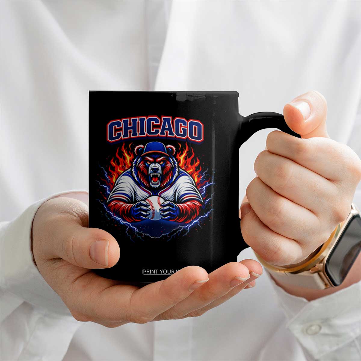 Vintage Chicago Coffee Mug Retro Baseball Fans TS10 Print Your Wear