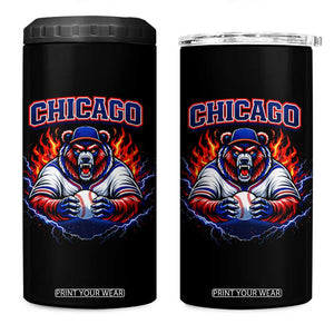 Vintage Chicago 4 in 1 Can Cooler Tumbler Retro Baseball Fans TS10 One Size: 16 oz Black Print Your Wear