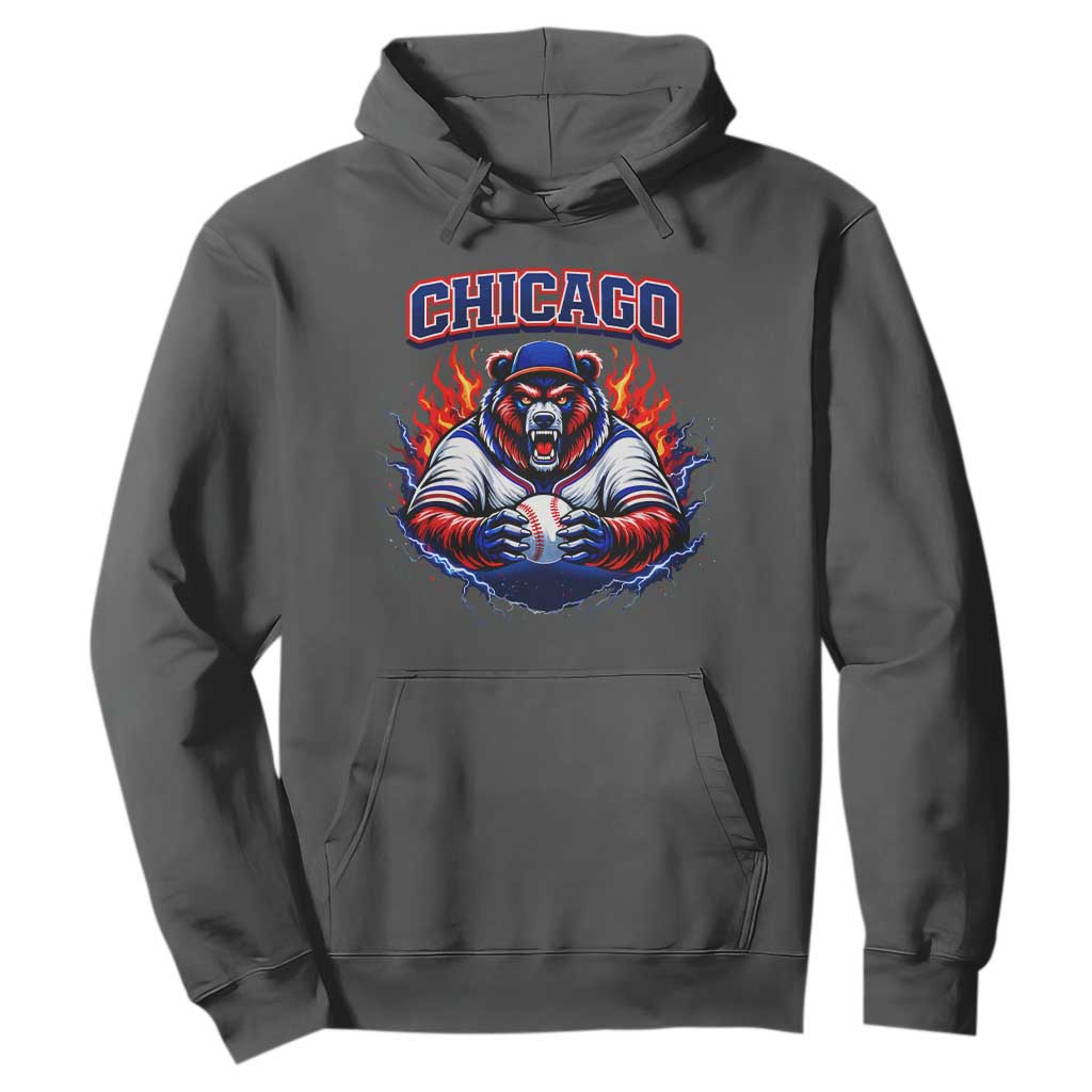 Vintage Chicago Hoodie Retro Baseball Fans TS10 Dark Heather Print Your Wear