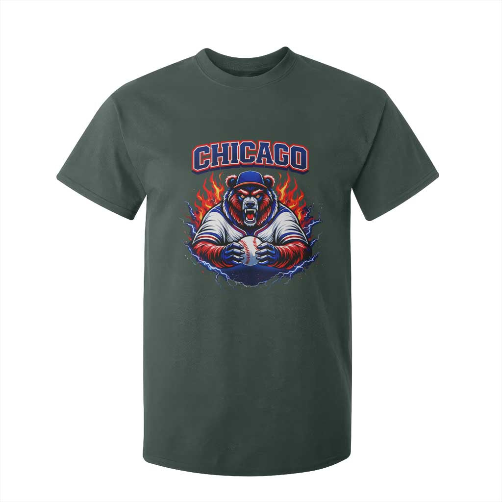 Vintage Chicago T Shirt For Kid Retro Baseball Fans TS10 Dark Forest Green Print Your Wear
