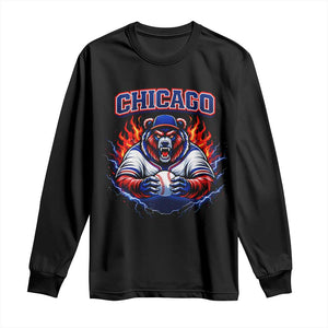 Vintage Chicago Long Sleeve Shirt Retro Baseball Fans TS10 Black Print Your Wear