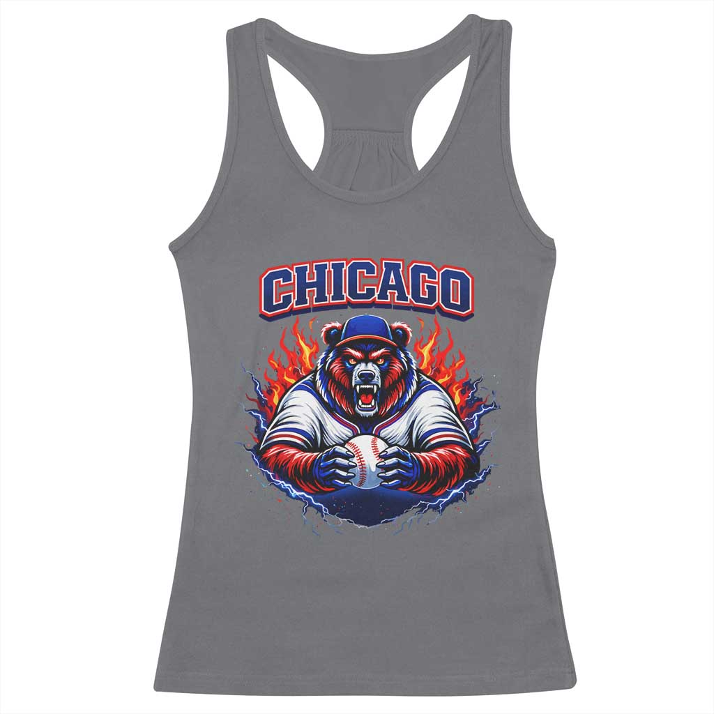 Vintage Chicago Racerback Tank Top Retro Baseball Fans TS10 Charcoal Print Your Wear