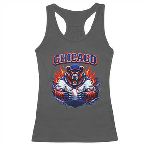 Vintage Chicago Racerback Tank Top Retro Baseball Fans TS10 Dark Heather Print Your Wear