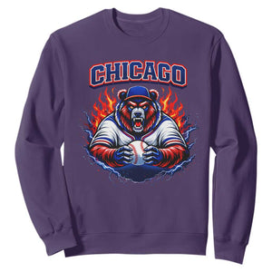Vintage Chicago Sweatshirt Retro Baseball Fans TS10 Purple Print Your Wear