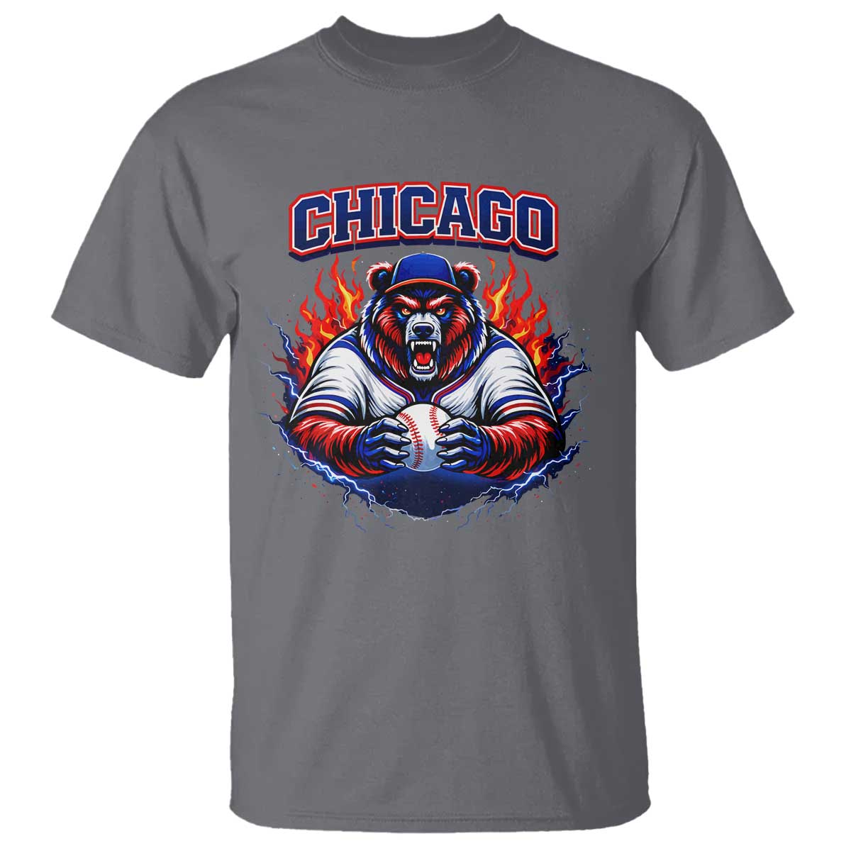 Vintage Chicago T Shirt Retro Baseball Fans TS10 Charcoal Print Your Wear