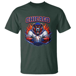 Vintage Chicago T Shirt Retro Baseball Fans TS10 Dark Forest Green Print Your Wear