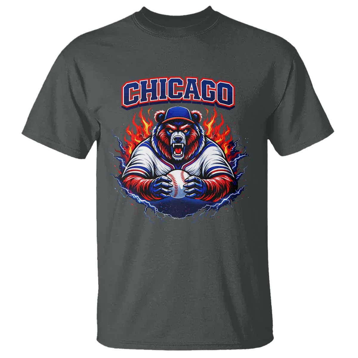Vintage Chicago T Shirt Retro Baseball Fans TS10 Dark Heather Print Your Wear