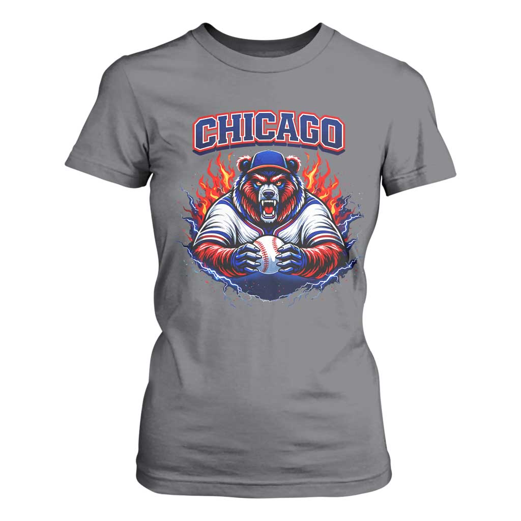 Vintage Chicago T Shirt For Women Retro Baseball Fans TS10 Charcoal Print Your Wear