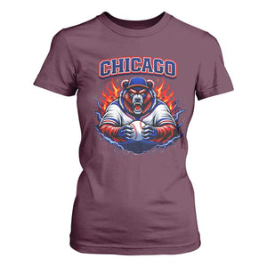 Vintage Chicago T Shirt For Women Retro Baseball Fans TS10 Maroon Print Your Wear