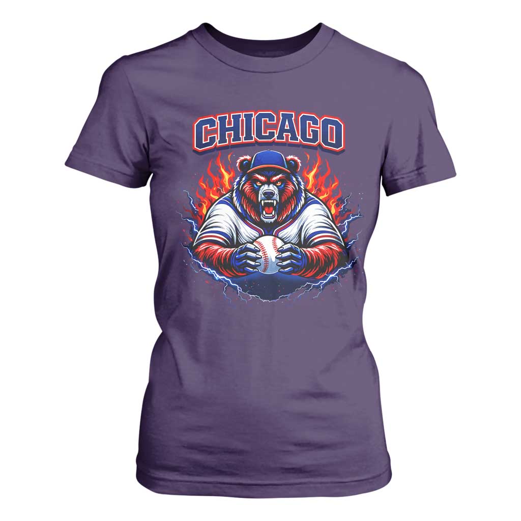 Vintage Chicago T Shirt For Women Retro Baseball Fans TS10 Purple Print Your Wear