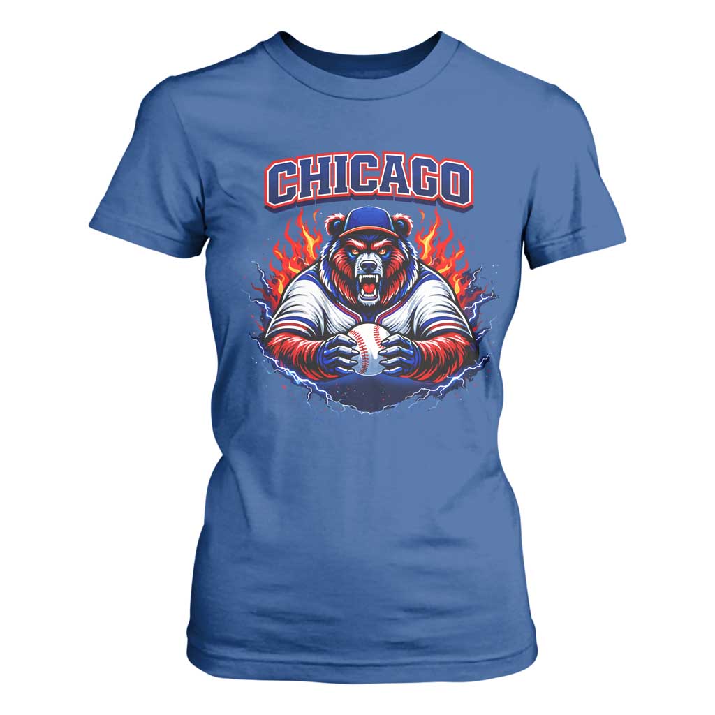 Vintage Chicago T Shirt For Women Retro Baseball Fans TS10 Royal Blue Print Your Wear