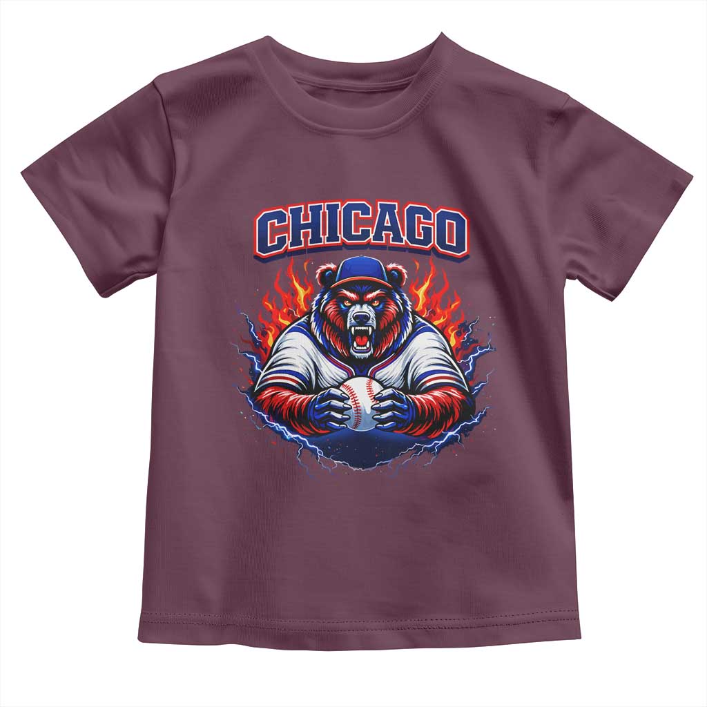 Vintage Chicago Toddler T Shirt Retro Baseball Fans TS10 Maroon Print Your Wear