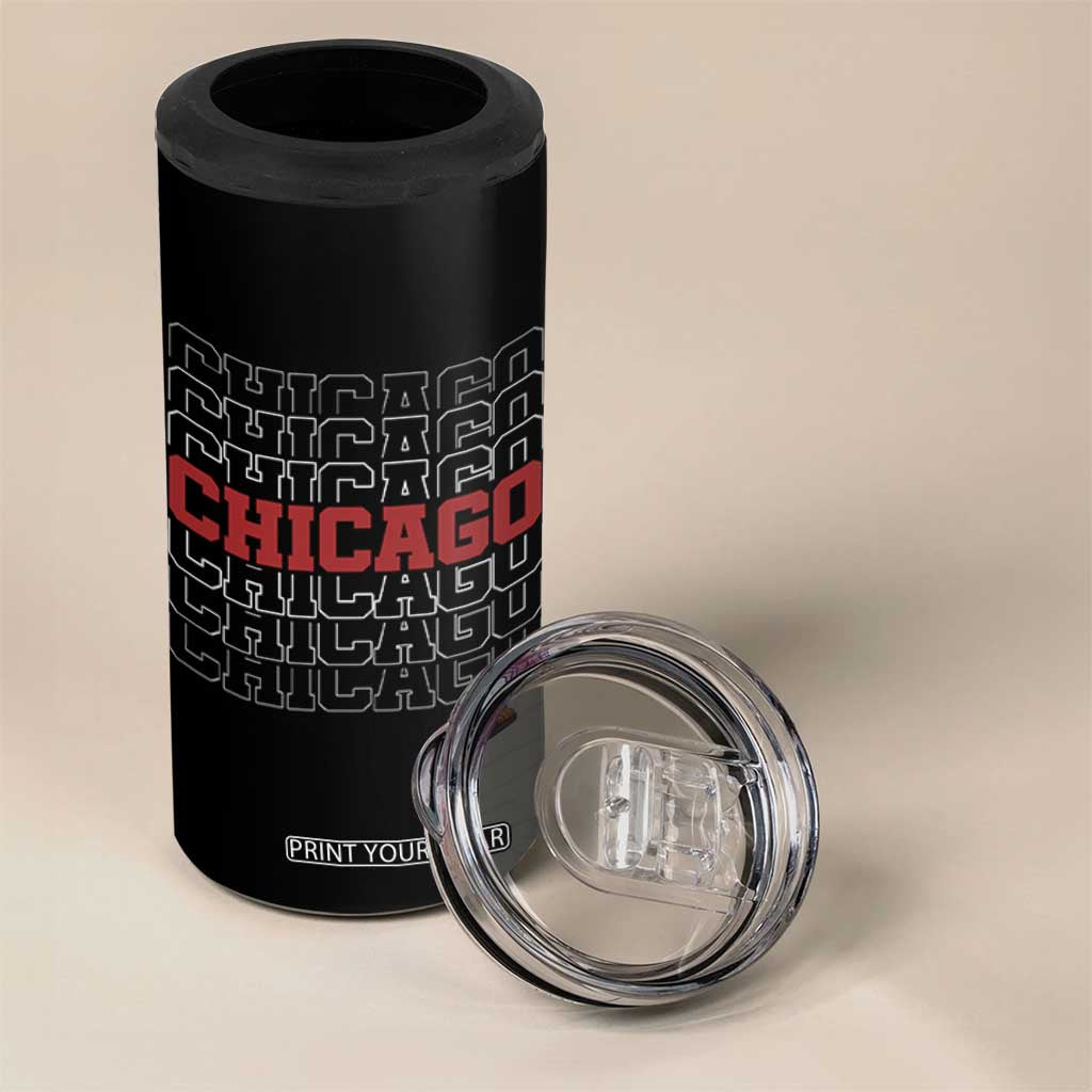 Vintage Chicago Graphic 4 in 1 Can Cooler Tumbler US State Pride Baseball Lover TS10 Print Your Wear