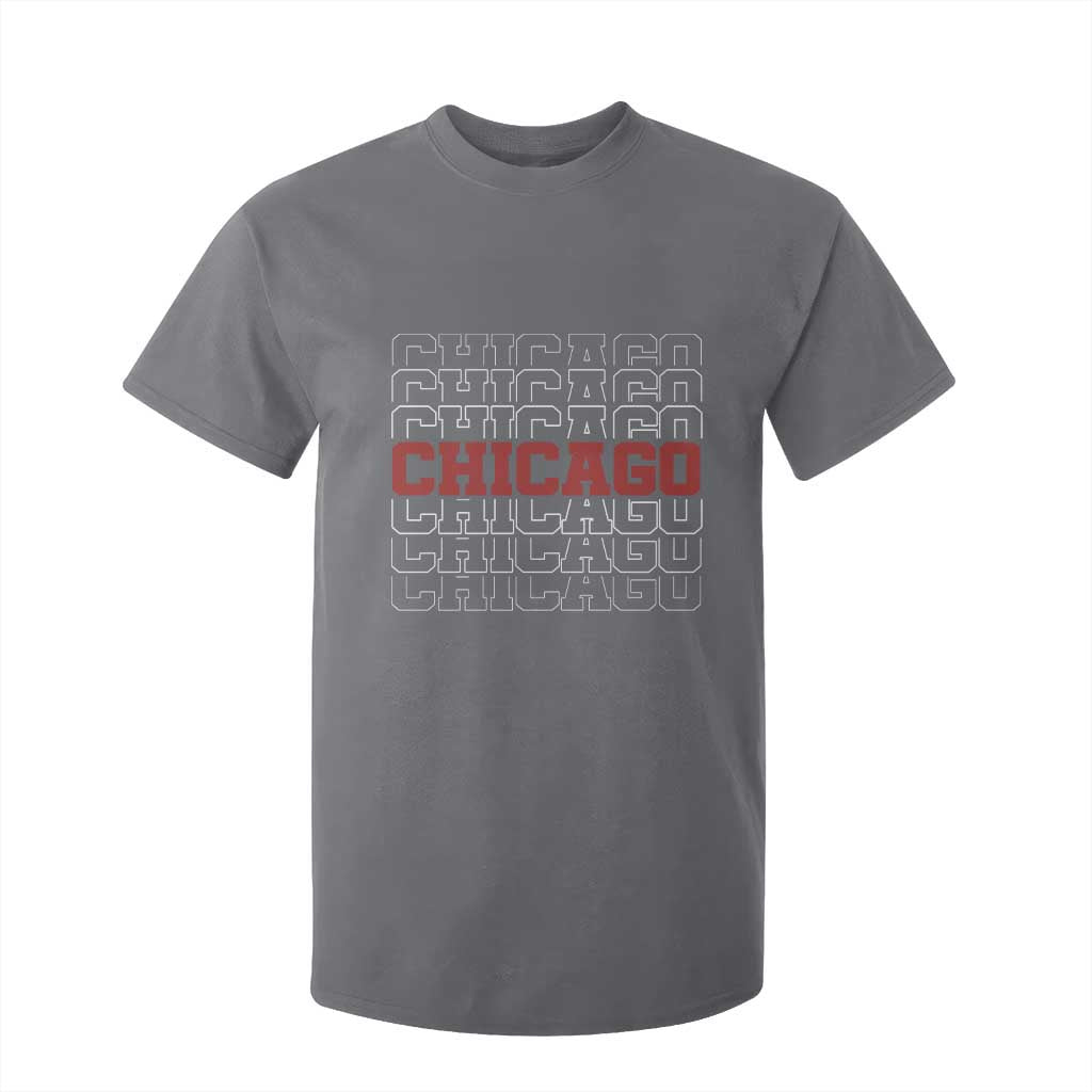 Vintage Chicago Graphic T Shirt For Kid US State Pride Baseball Lover TS10 Charcoal Print Your Wear