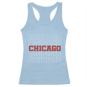 Vintage Chicago Graphic Racerback Tank Top US State Pride Baseball Lover TS10 Light Blue Print Your Wear