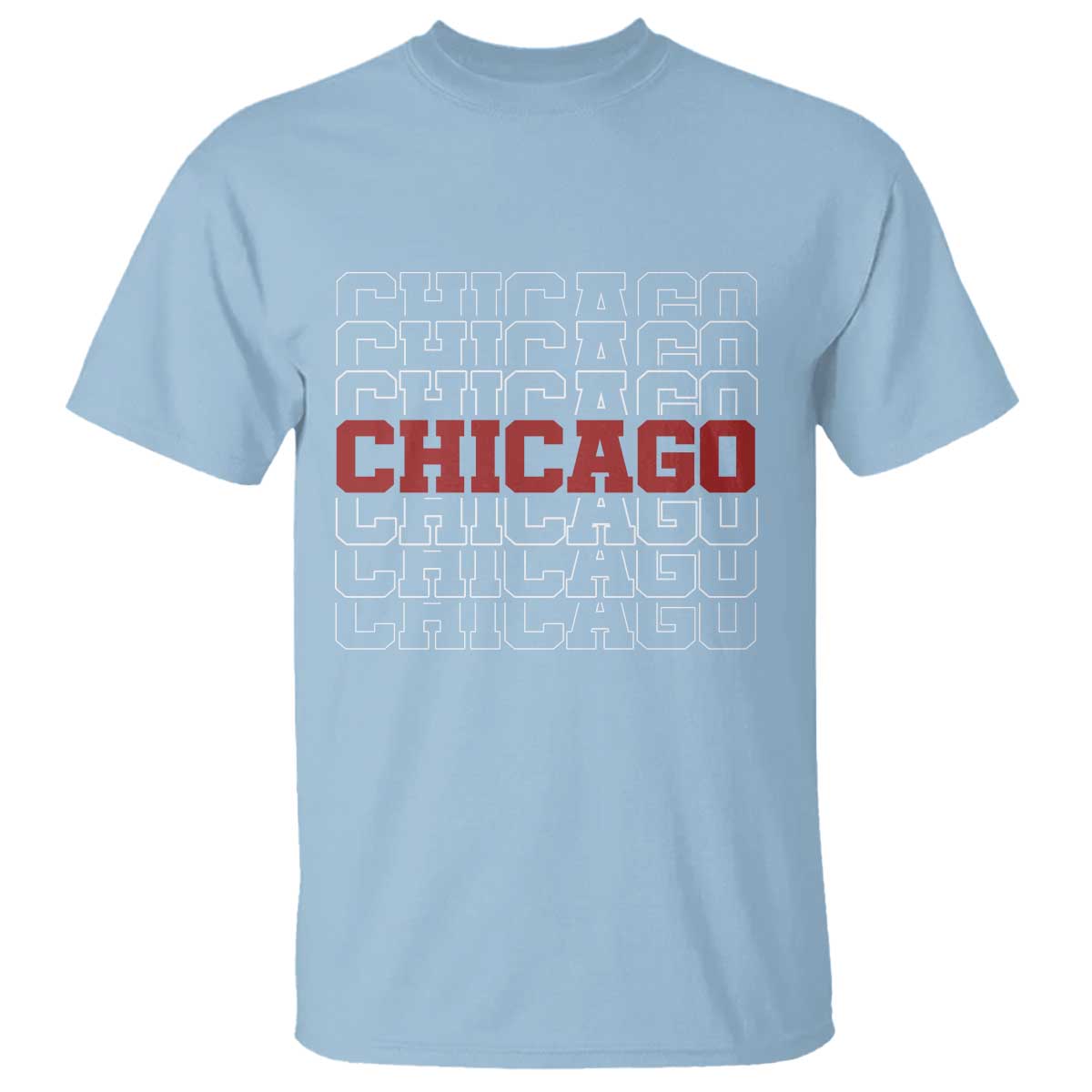Vintage Chicago Graphic T Shirt US State Pride Baseball Lover TS10 Light Blue Print Your Wear