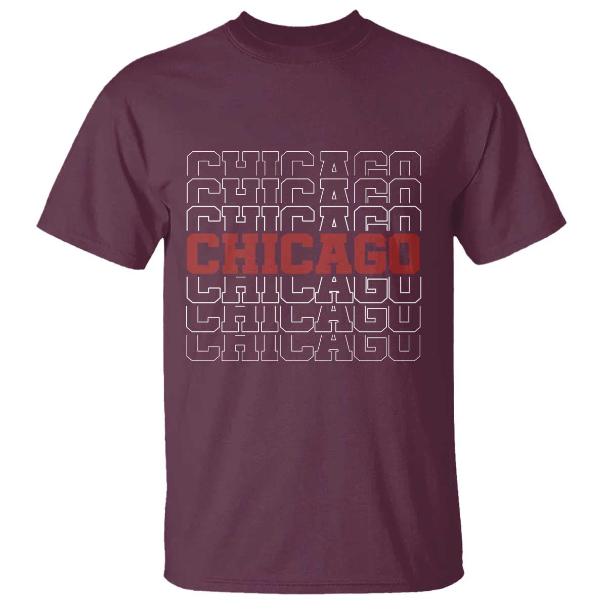Vintage Chicago Graphic T Shirt US State Pride Baseball Lover TS10 Maroon Print Your Wear