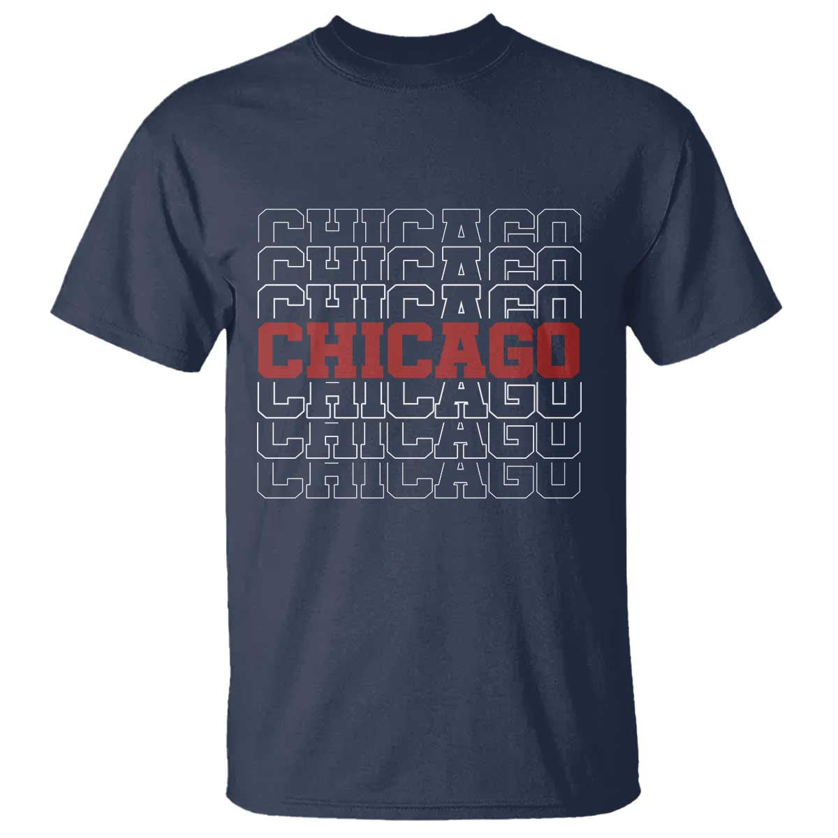 Vintage Chicago Graphic T Shirt US State Pride Baseball Lover TS10 Navy Print Your Wear