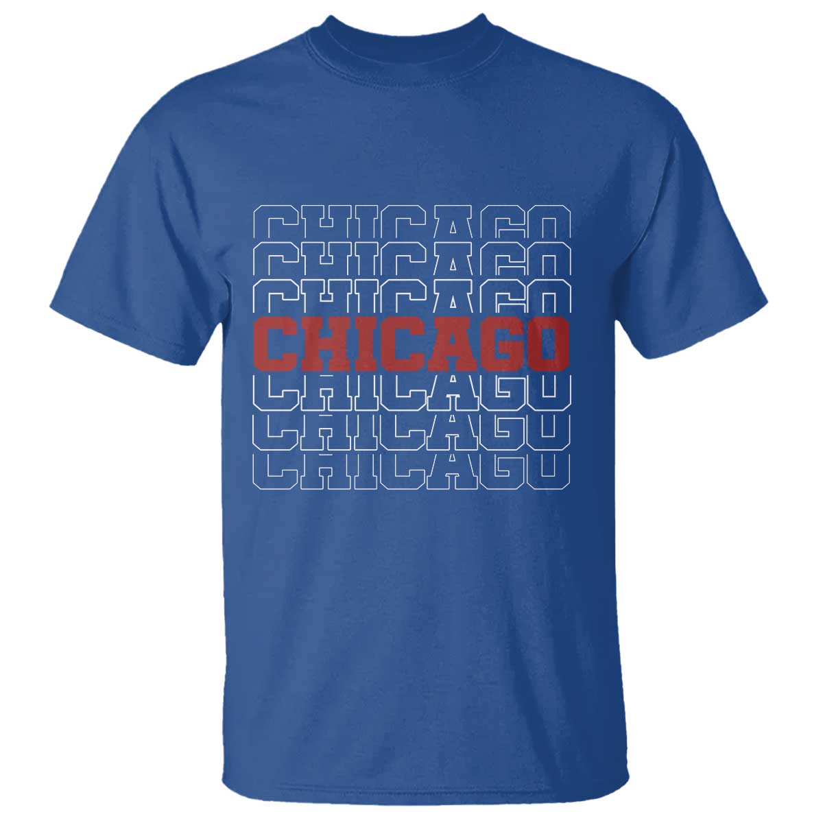 Vintage Chicago Graphic T Shirt US State Pride Baseball Lover TS10 Royal Blue Print Your Wear
