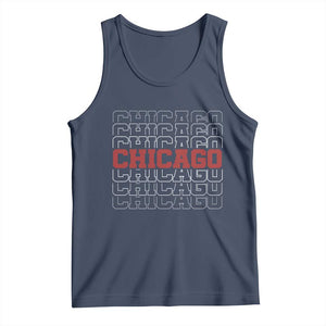 Vintage Chicago Graphic Tank Top US State Pride Baseball Lover TS10 Navy Print Your Wear