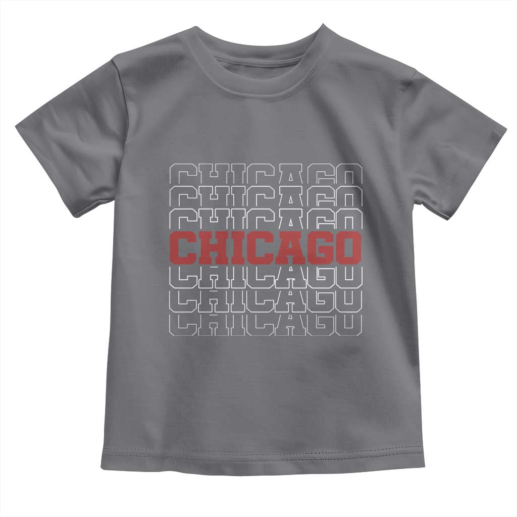 Vintage Chicago Graphic Toddler T Shirt US State Pride Baseball Lover TS10 Charcoal Print Your Wear
