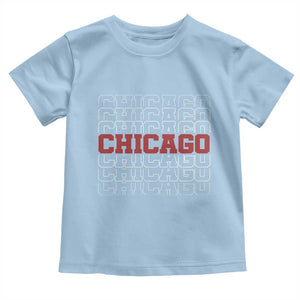 Vintage Chicago Graphic Toddler T Shirt US State Pride Baseball Lover TS10 Light Blue Print Your Wear