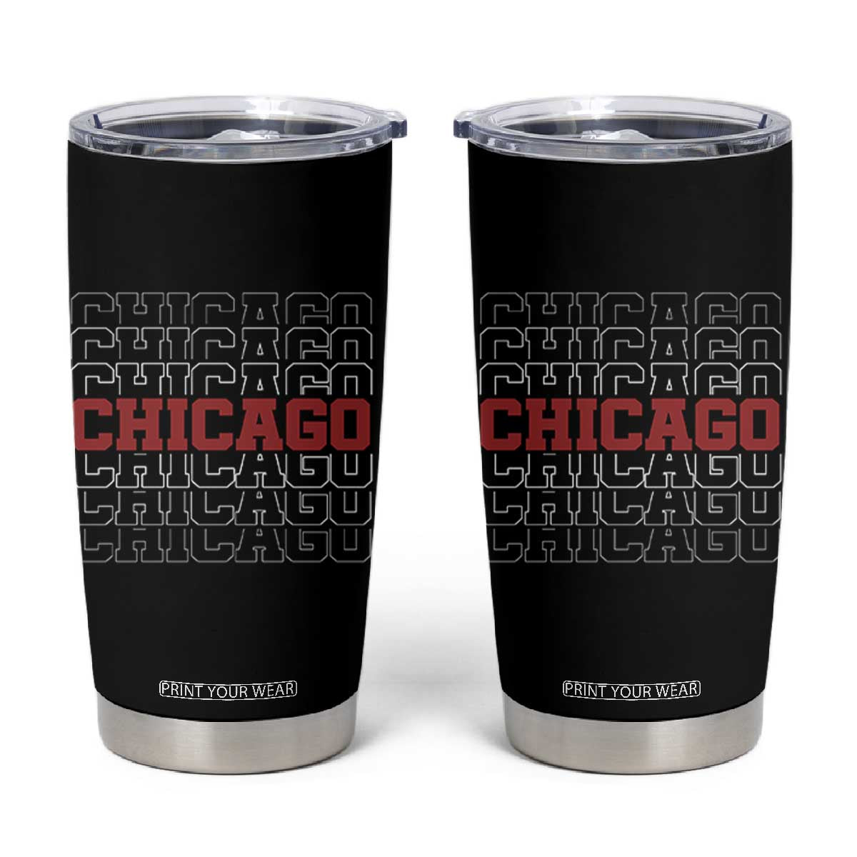 Vintage Chicago Graphic Tumbler Cup US State Pride Baseball Lover TS10 Black Print Your Wear