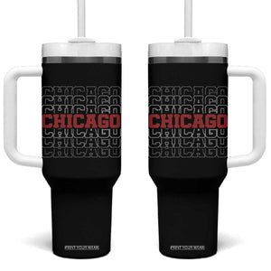 Vintage Chicago Graphic Tumbler With Handle US State Pride Baseball Lover TS10 One Size: 40 oz Black Print Your Wear