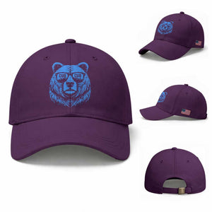 Vintage Cub Baseball Cap With Sunglasses Retro Baseball Fans TS10 Baseball Cap Universal Fit Purple Print Your Wear